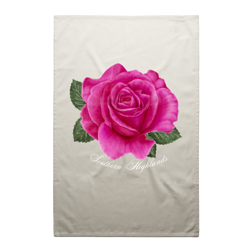 Southern Highlands Rose Tea Towel